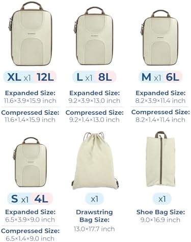 BAGSMART Compression Packing Cubes for Travel - Image 2