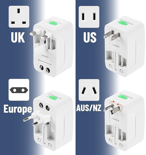 Bates- Universal Adapter for Travel, Compact International Power Adapter for USA, EU, UK, Australia, and India Outlets, All in One - Image 4