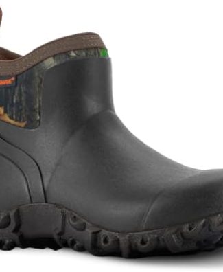 Showave Men's Rubber Boots Waterproof Rain Boots Mud Boot Comfy Sports Sole