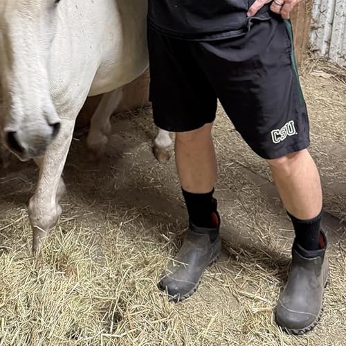 Showave Men's Rubber Boots Waterproof Rain Boots Mud Boot Comfy Sports Sole - Image 3